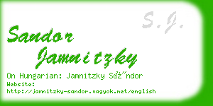 sandor jamnitzky business card